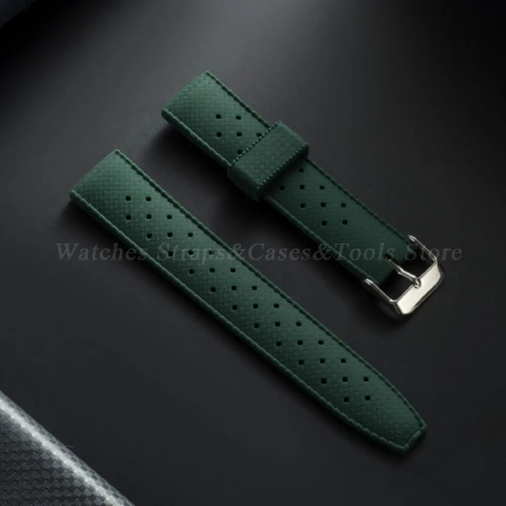 Premium Tropic Silicone Watch Strap – 20mm & 22mm Quick Release Waterproof Rubber Bracelet for Seiko, Oris & Omega