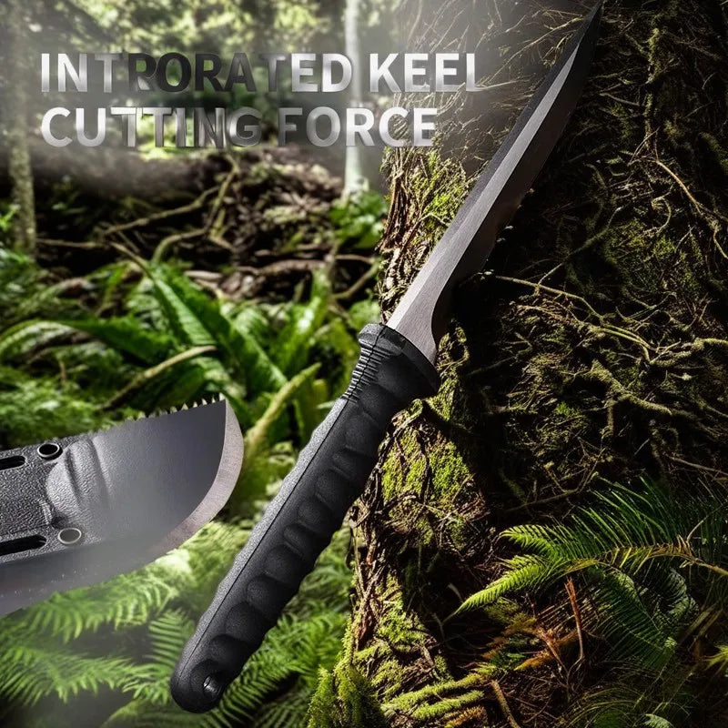 5Cr15Mov Stainless Steel Meat Cleaver & Boning Knife – Sharp Fishing Knife with Holster, Multifunctional Vegetable Peeler