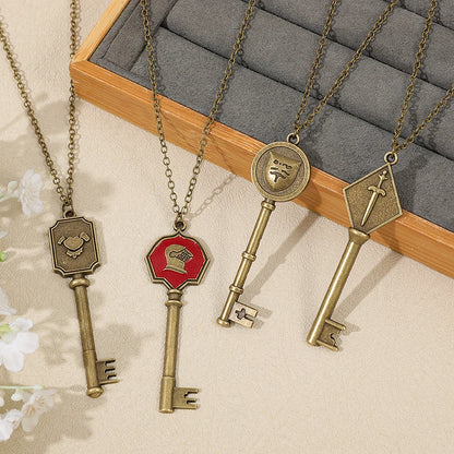 Resident Evil Style Pendant Necklace Set - 4 Piece Vintage Collectible Fan Gift Jewelry