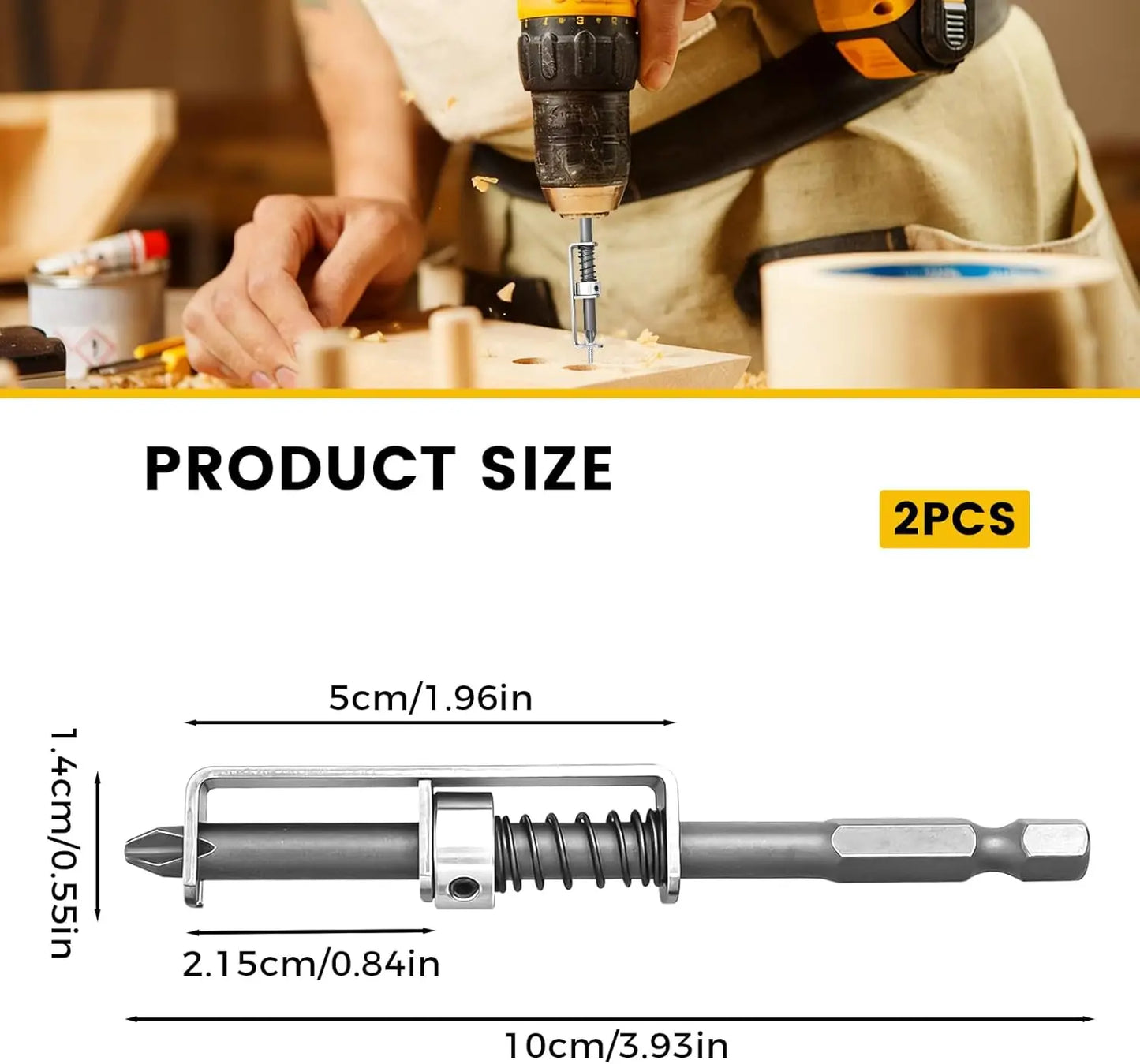 Spring-Loaded Screw Holder Set – Anti-Drop Drill Bit Clamp for Phillips Screwdriver Bits, Secure Fastening & Precision Repair Tool