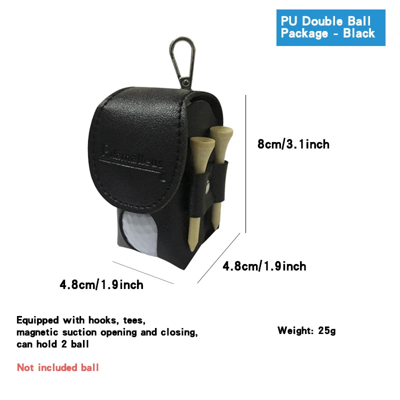 Golf Small Waist Bag – Mini Skull Head & Smiling Face Style, Double Ball Bag for Outdoor Sports