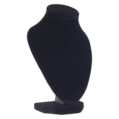 Wooden Necklace Display Bust - Elegant Black Jewelry Mannequin Stand for Necklace & Jewelry Display