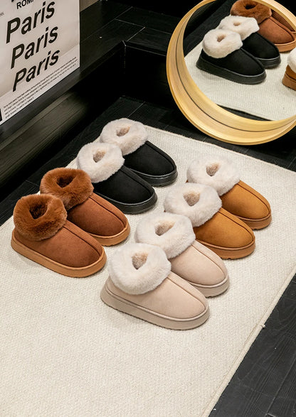 2024 Women's Fashion Snow Boots – Fluffy Plush Faux Fur Winter Slippers, Cozy Indoor Shoes for Men & Women