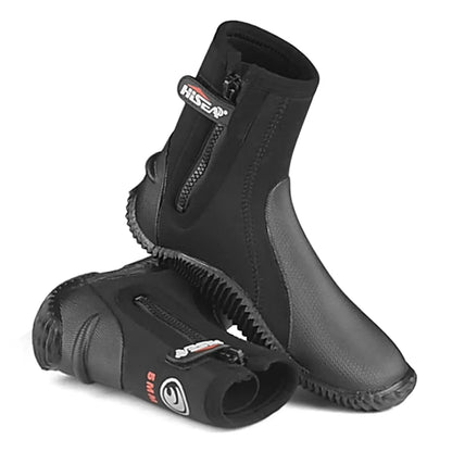 5mm Neoprene Dive Boots with Side Zipper – Wetsuit Boots for Men & Women, Snorkeling, Scuba Diving, Barefoot Beach Shoes