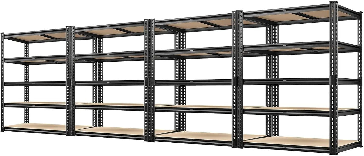 5-Tier Garage Shelving Unit – Heavy Duty Metal Storage Shelves, 2000LBS Capacity for Warehouse