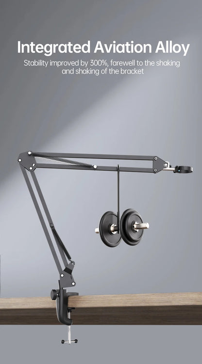 RIEVBCAU Flexible Microscope Arm Stand – Adjustable Metal Bracket Mount for DM4, DM7, DM9, MS1, MS3 Models