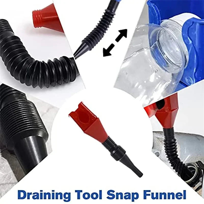 Foldable Flexible Oil Funnel Tool – Multi-Use Fuel & Gasoline Transfer Funnel for Cars & Motorcycles, Engine Refueling & Draining Plastic Filter Accessory