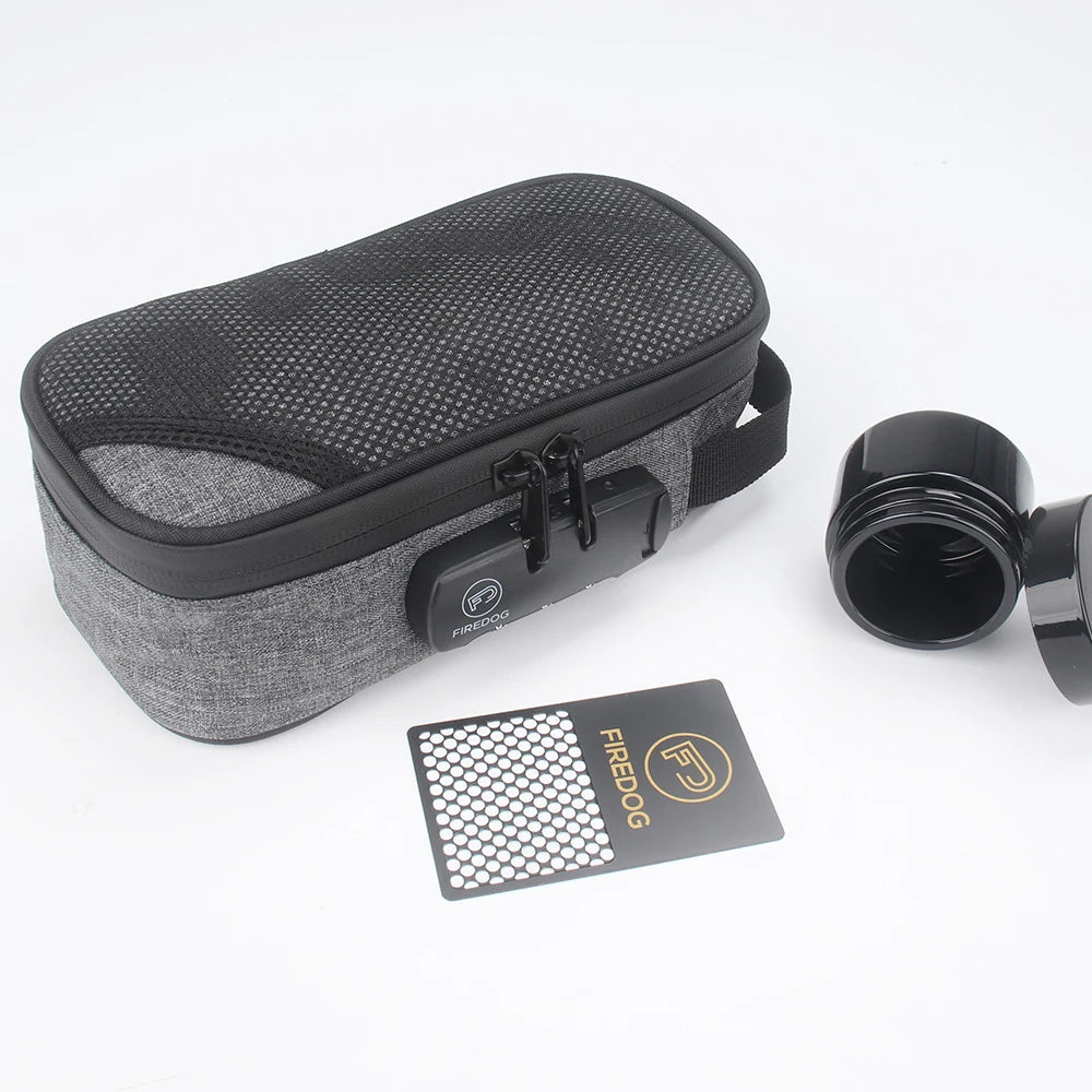 FIREDOG Odor Smell Proof Smoking Pipe Bag: Combination Lock Jar Bottle Case - Tobacco Accessories