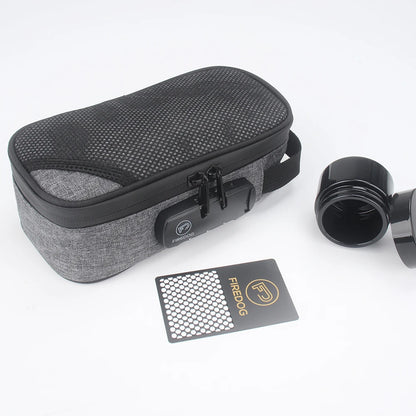 FIREDOG Odor Smell Proof Smoking Pipe Bag: Combination Lock Jar Bottle Case - Tobacco Accessories