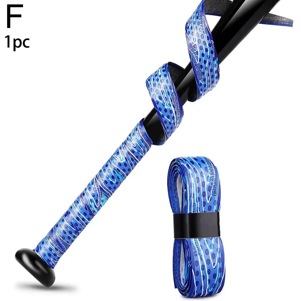 PU Baseball Bat Grip Tape – Multicolor Shock Absorption, Anti-Slip for Baseball, Softball, Cricket, and Hockey Bats