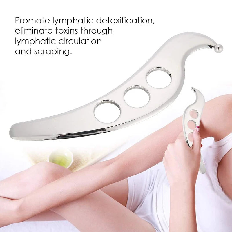 Stainless Steel Gua Sha Tool — Massage Scraping Board for Pain Relief, Myofascial Release & Physical Therapy