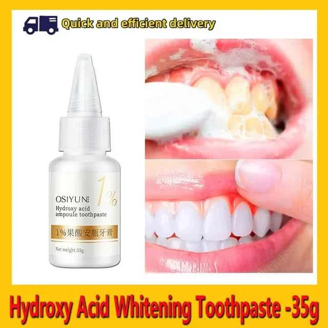 Teeth Whitening Toothpaste – Fruit Acid Formula for Plaque Removal, Stain & Calculus Cleanser, Fresh Breath & Oral Hygiene