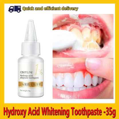 Teeth Whitening Toothpaste – Fruit Acid Formula for Plaque Removal, Stain & Calculus Cleanser, Fresh Breath & Oral Hygiene