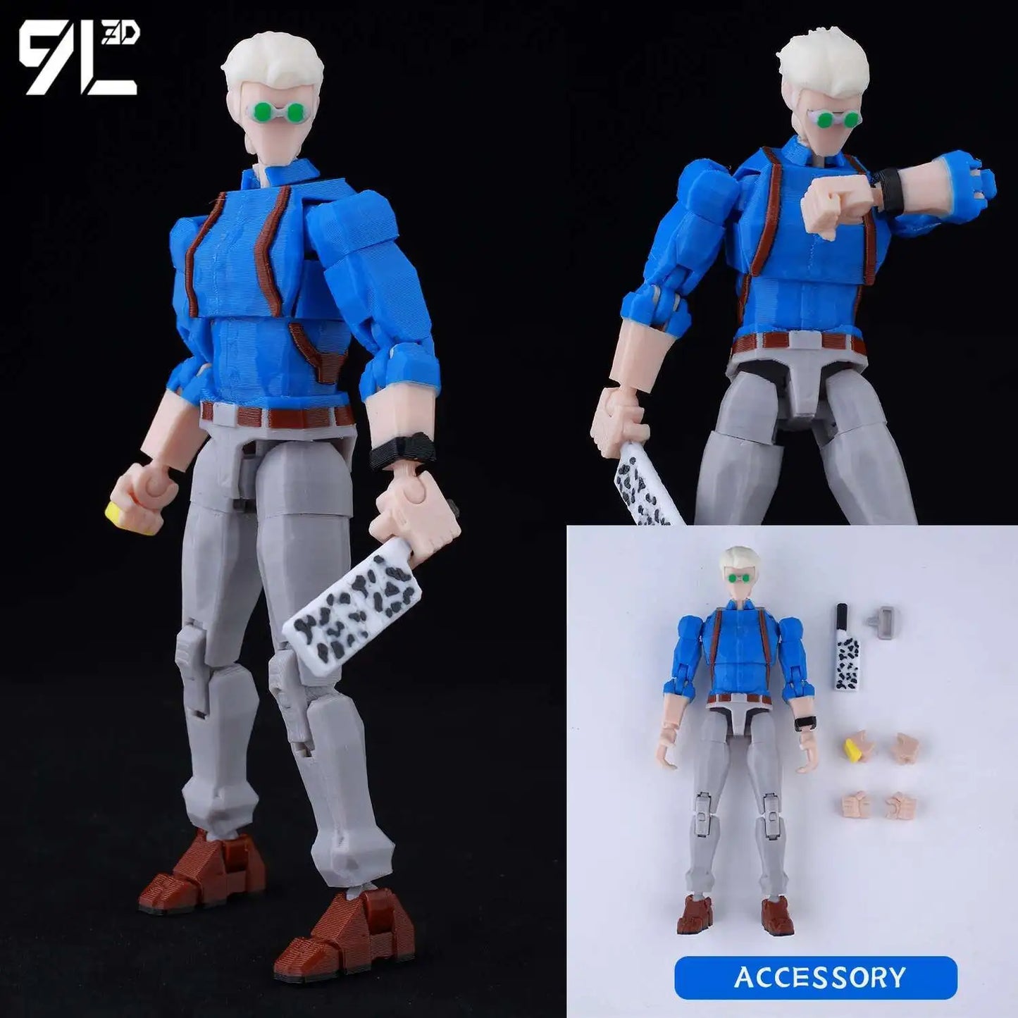 9L3D Printed Anime Action Figures — Jujutsu Kaisen Sukuna, Yuji, Yuta, Satoru Gojo Movable Mannequin Toys