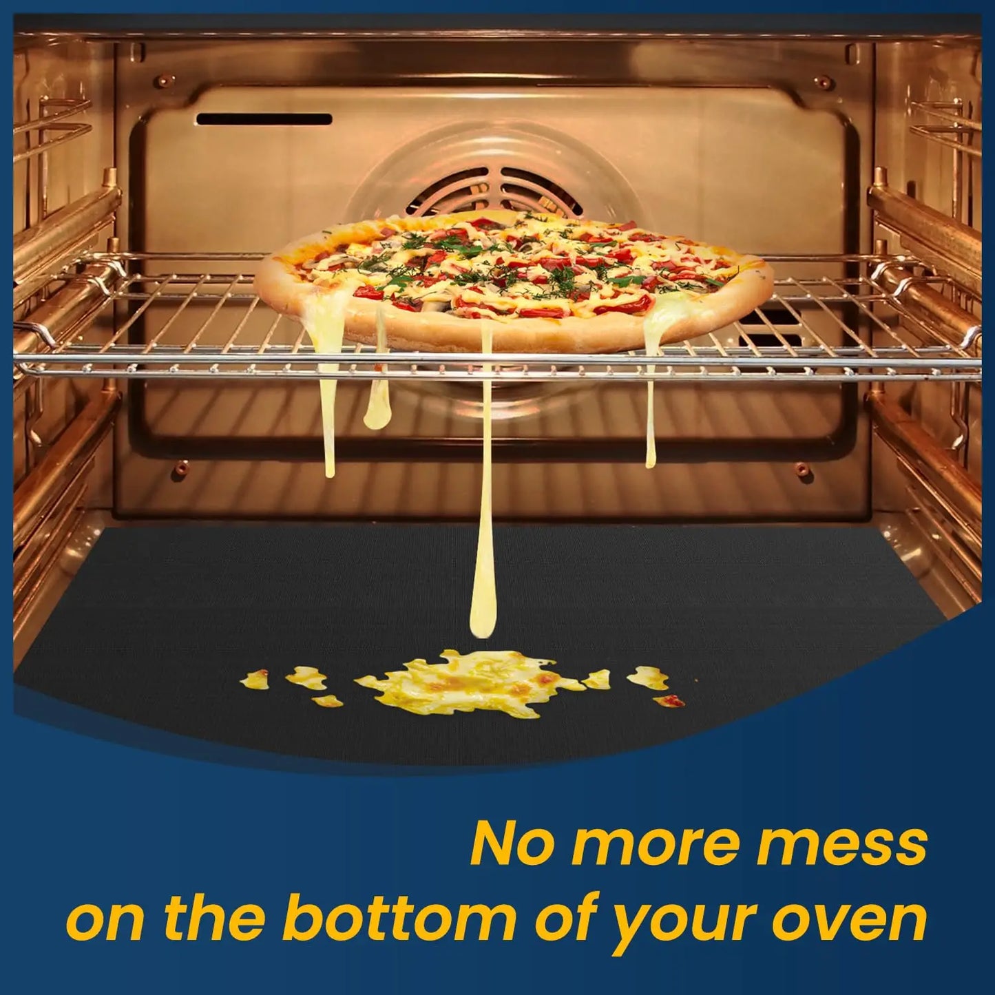 60x40cm Non-Stick BBQ Grill Mat - Heat Resistant Reusable Baking Sheet for Easy Cooking, Grilling & Outdoor Barbecue