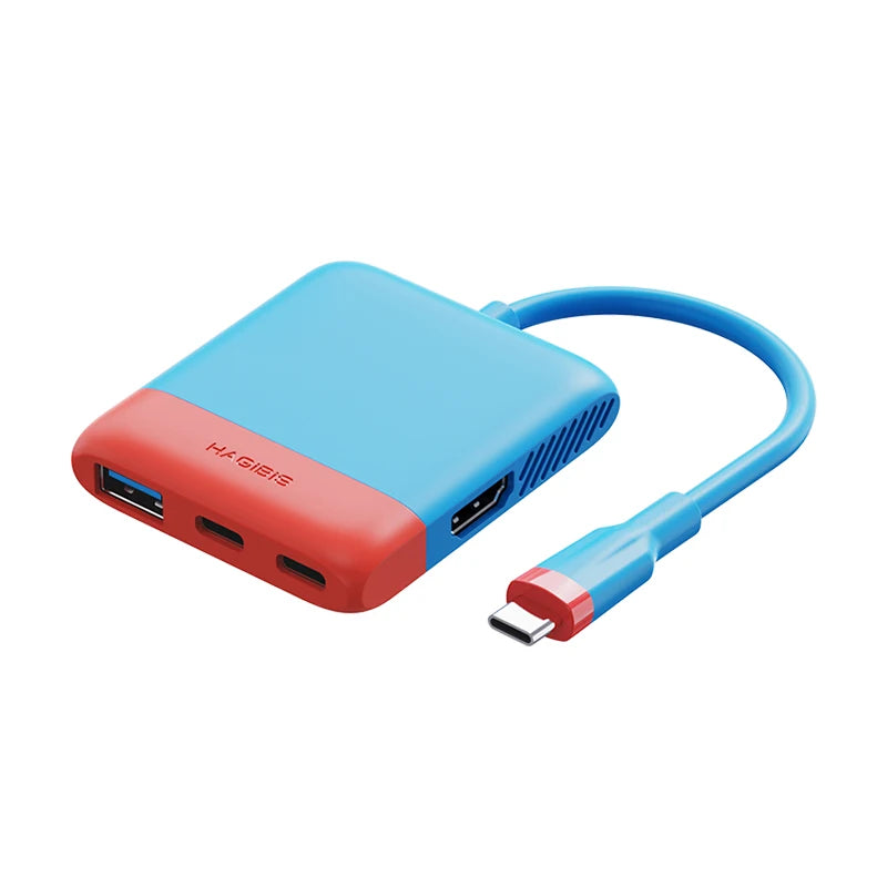 Hagibis Switch Video Capture Card & Portable TV Dock – Gaming Hub for Nintendo Switch 1/2/OLED, Live Streaming Adapter for Laptop & iPhone 17 Pro