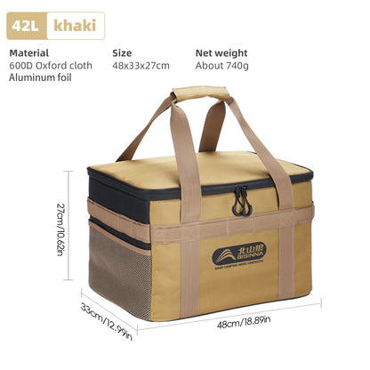 BISINNA Outdoor Camping Storage Bag - 26L/30L/42L Folding Gas Tank & Cookware Organizer with Adjustable Dividers