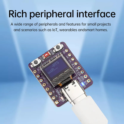 ESP32-C3 Development Board – 0.42-Inch White OLED Display, WiFi & Bluetooth, Ceramic Antenna, Type-C for Arduino
