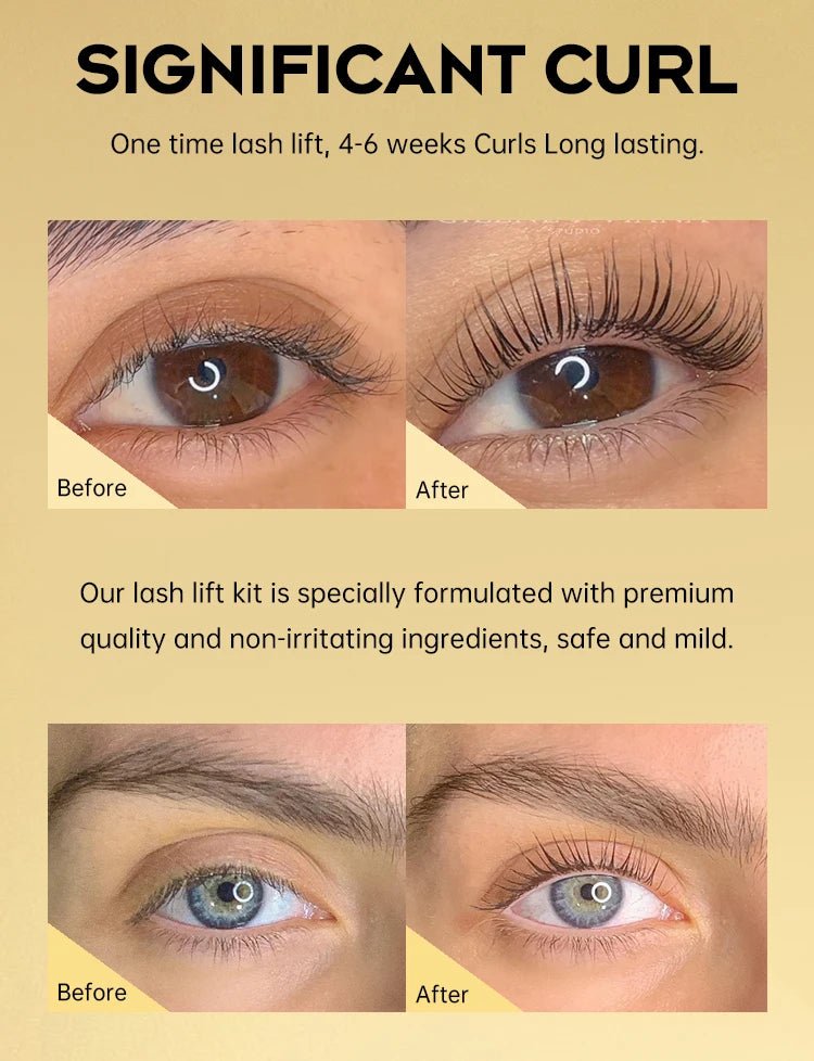 Gollee Eyelash Lifting Perm Kit – Original Lash Lift Set for 4-6 Weeks Retention, Eyelash Curler & Treatment Makeup Set