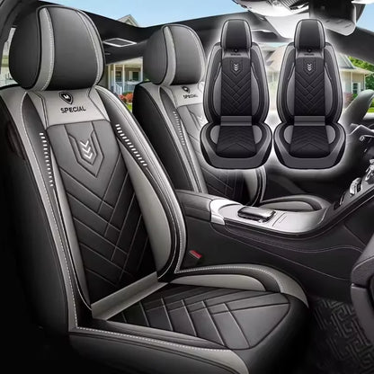 Fully Enclosed Leather Car Seat Cover - All-Season Universal Seat Protector for Small Cars
