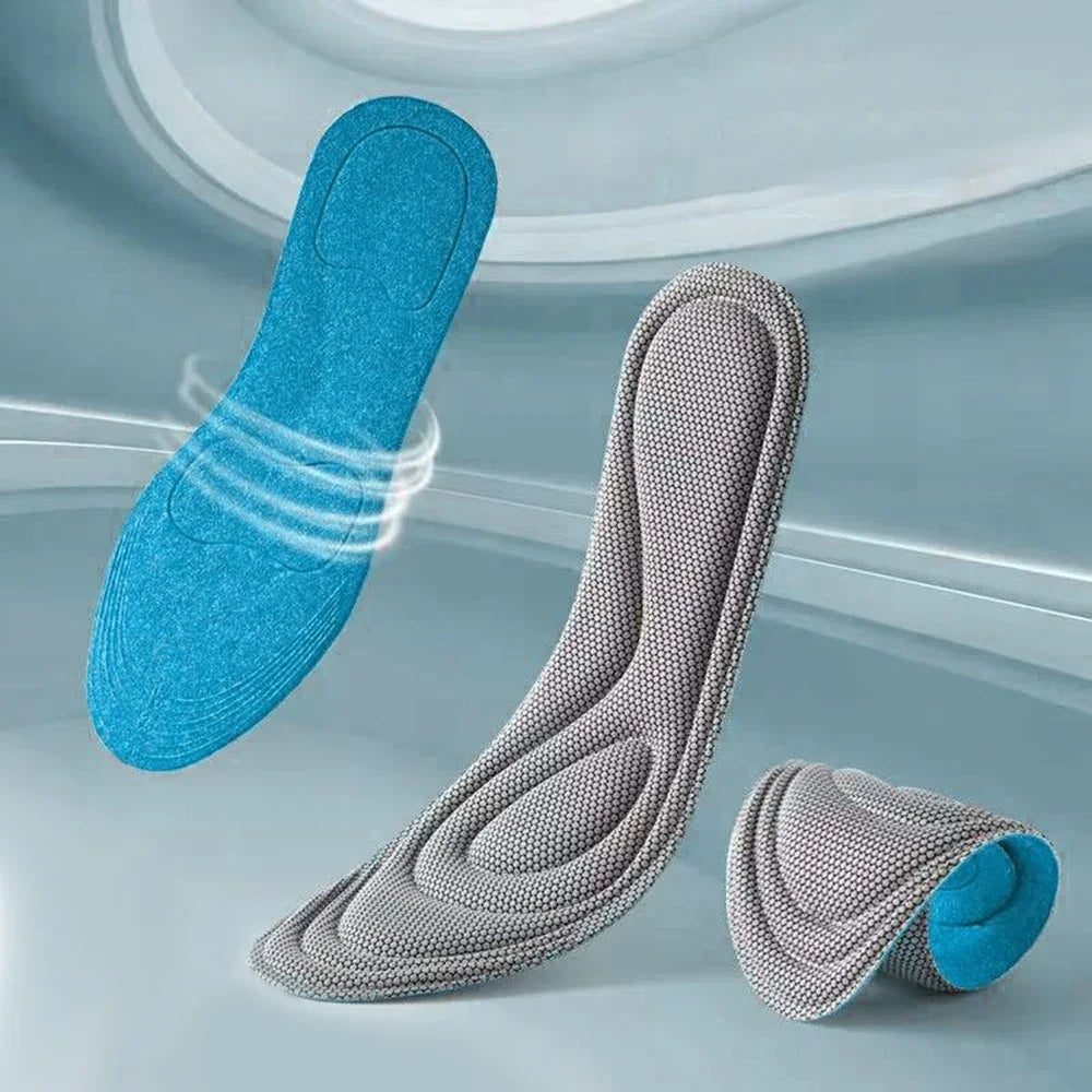 2 Pairs Memory Foam Orthopedic Insoles – Antibacterial, Sweat-Absorbing Shoe Inserts for Sports, Running, and Everyday Comfort