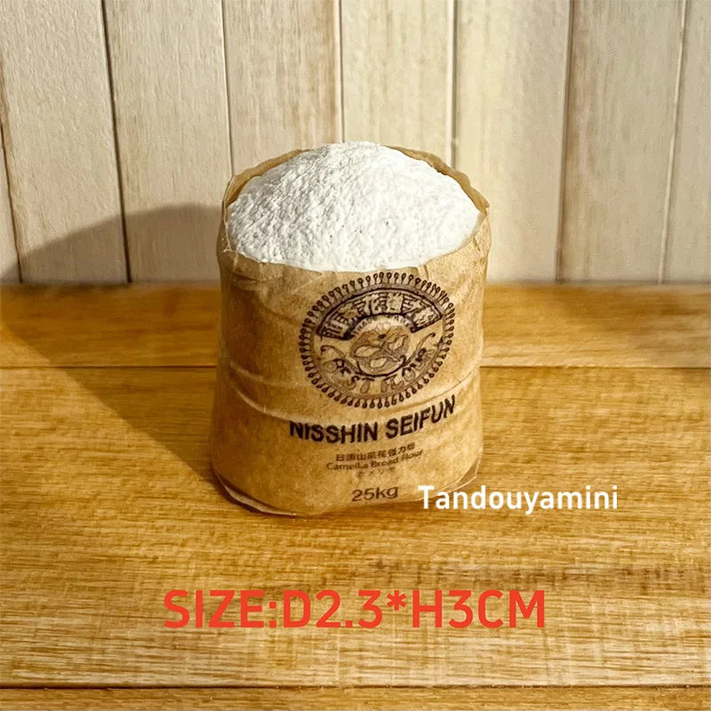 Miniature Kitchen Scene Props – Eggs, Flour & Cake for 1:6 1:8 1:12 BJD & Blythe Dollhouse DIY Accessories