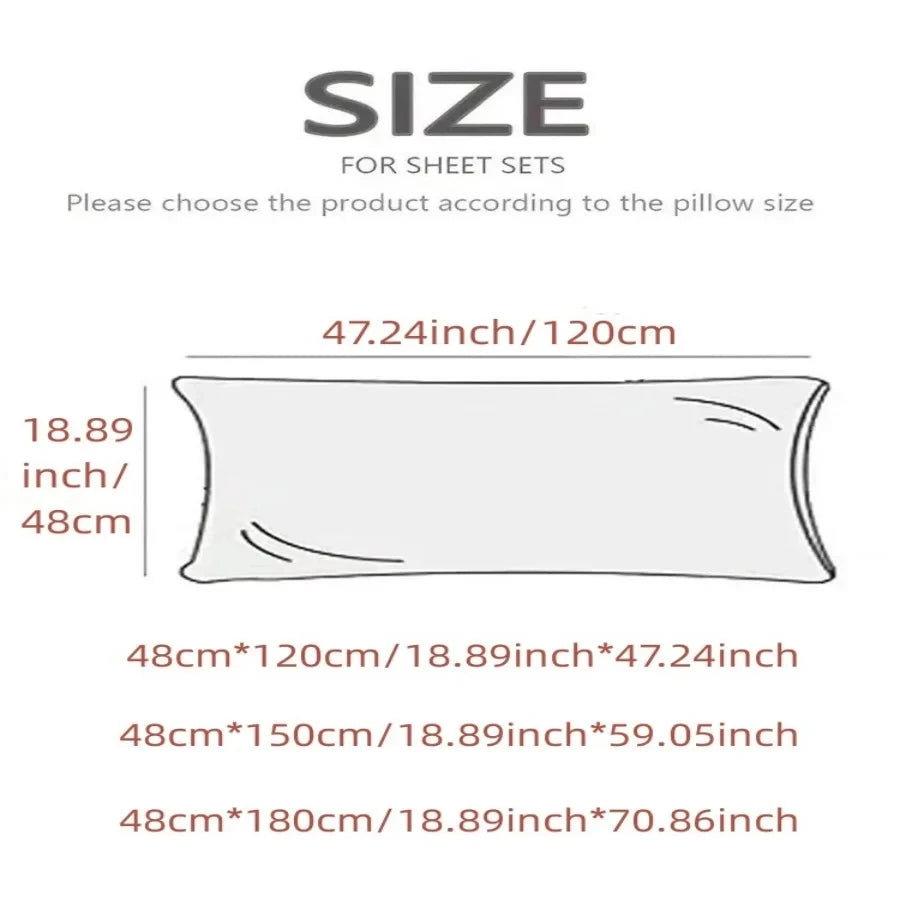 Skin-Friendly Couple Pillowcase – Cozy Polyester Hugging Pillow Cover, Large 120/150/180cm