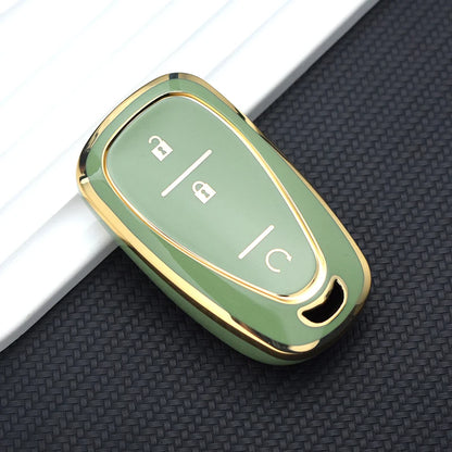 TPU Car Key Case Cover – Compatible with Chevrolet Malibu, Blazer, Traverse, Seeker, Onix, Equinox, Volt, Bolt, Trax, Orlando, Cruze, Spark, Sonic, Camaro