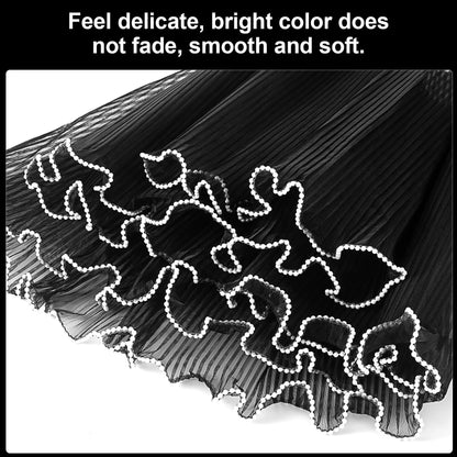 Black Flower Wrapping Paper with Pearl Edges – Florist Style Bouquet Wrap for Wedding & Gift Packaging