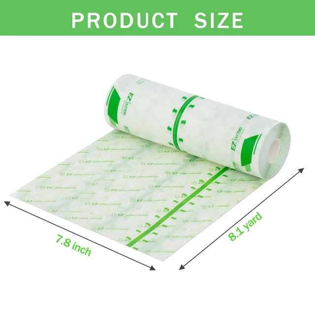 EZ Waterproof Tattoo Film – Aftercare Adhesive Bandage for Skin Healing & Protection, Derm Defender
