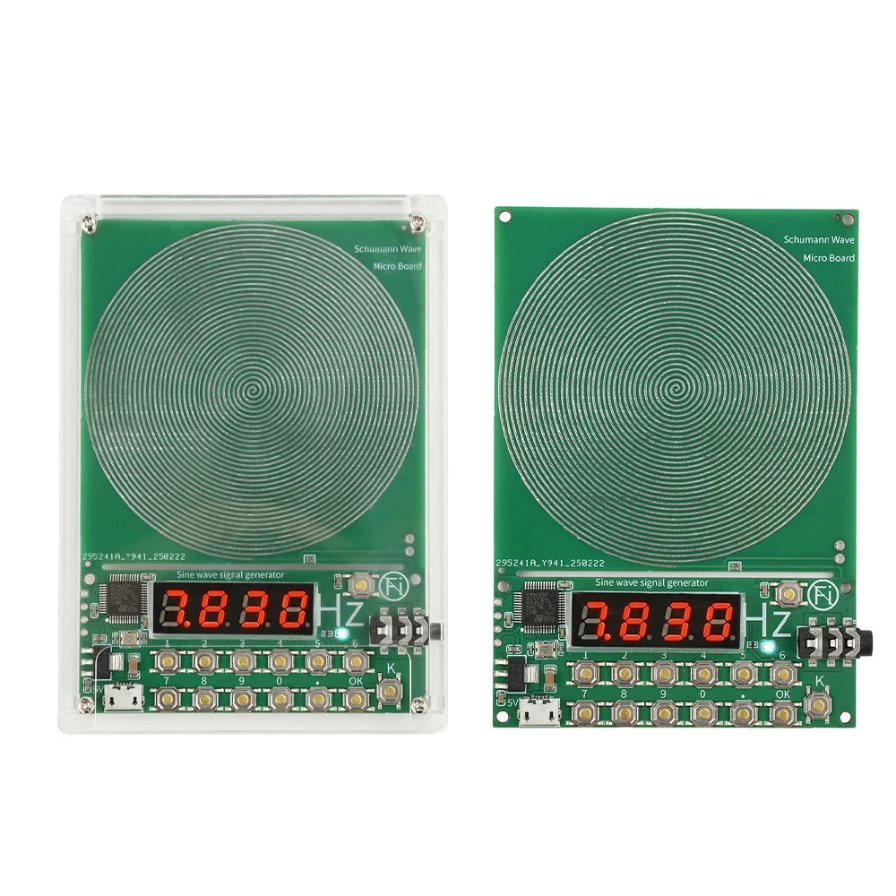 Schumann Wave Signal Generator - DC 5V Adjustable Frequency Sine Wave Generator with Micro USB Interface