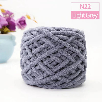 QJH Chunky Blanket Yarn – Luxury Thick Polyester Jumbo Knitting & Crochet Yarn for Blankets & Pillows, 100g Ball