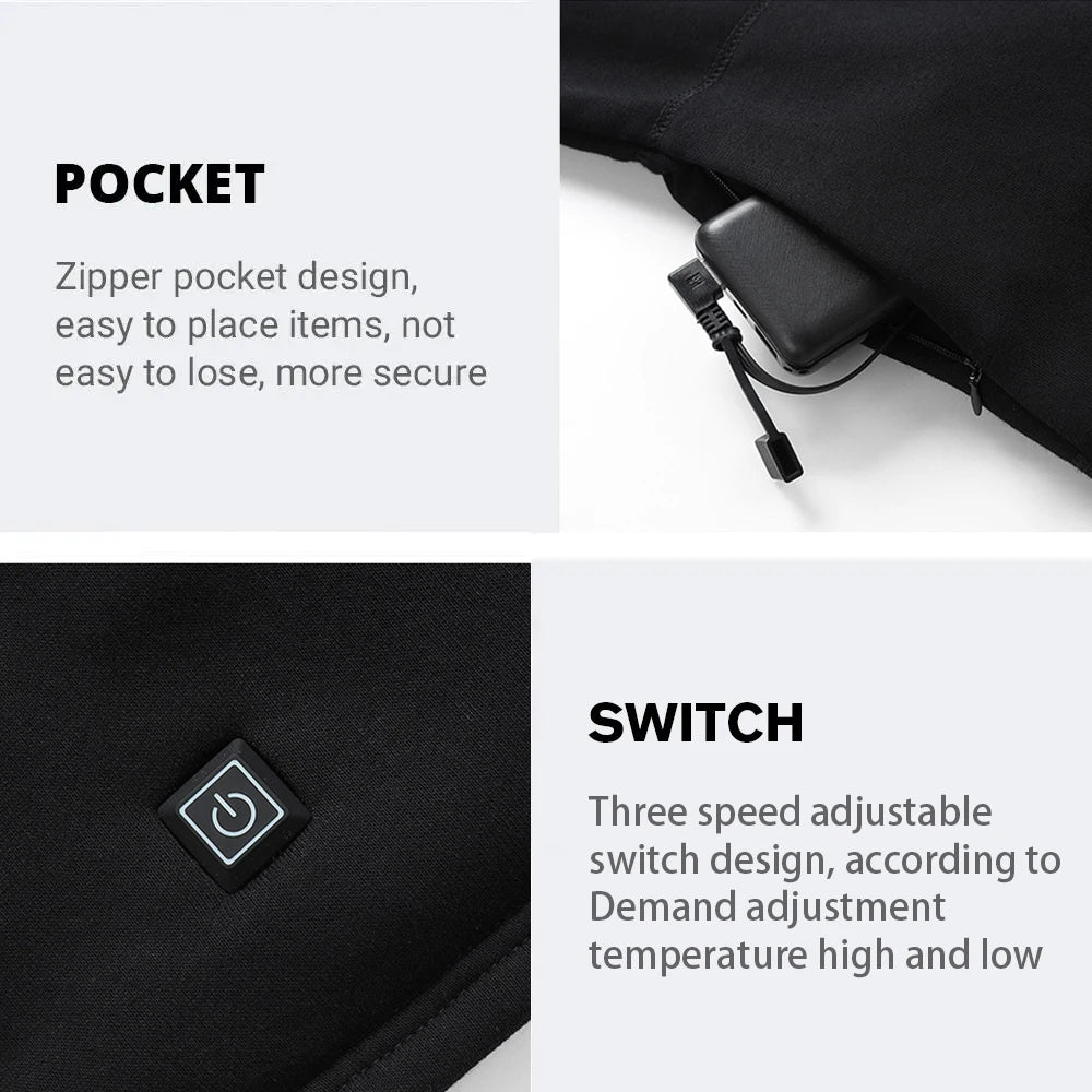 52-Zone USB Heated Winter Underwear for Men & Women – Thermal Electric Heating Jacket and Winter Clothing Accessories
