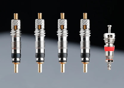 Deemount Presta Valve Core Replacement — Brass FV Nozzle with Alloy Remover Tool for MTB & Road Bikes
