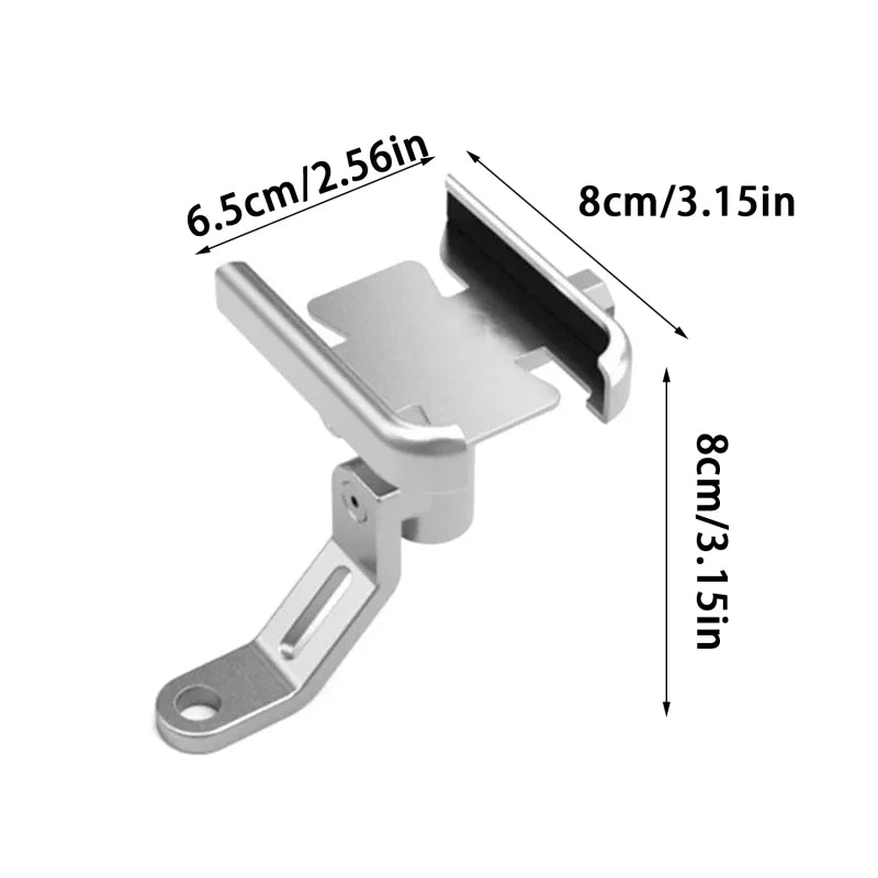 Aluminium Alloy Shockproof Mobile Phone Holder – Motorbike & Electric Car Navigation Mount for Riding & Delivery