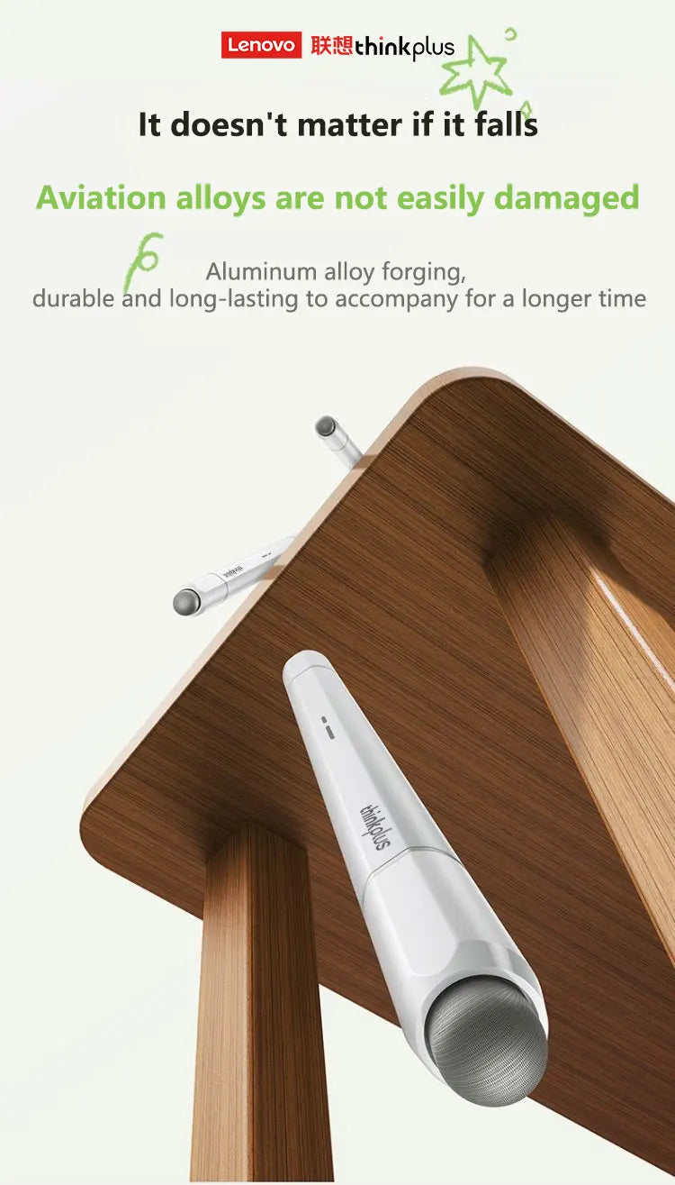 Lenovo Universal Stylus with 3 Pen Tips – Compatible with Android, iOS, iPad, Apple Pencil, Huawei, Xiaomi & Samsung Tablets