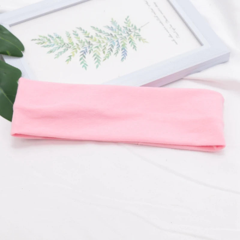 Elastic Cotton Hairband – Solid Fashion Headbands for Women & Men, Running, Yoga & Makeup Accessories