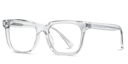 Kachawoo TR90 Anti-Blue Light Glasses – Unisex Square Frame, Transparent Grey, Korean Style Eyewear