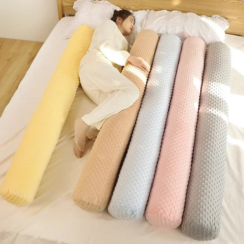 Cylindrical Throw Pillow – Soft Body Pillow for Side Sleeping & Pregnancy, Detachable & Washable Leg Gripper Pillow
