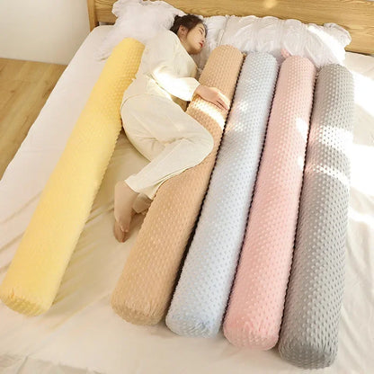 Cylindrical Throw Pillow – Soft Body Pillow for Side Sleeping & Pregnancy, Detachable & Washable Leg Gripper Pillow