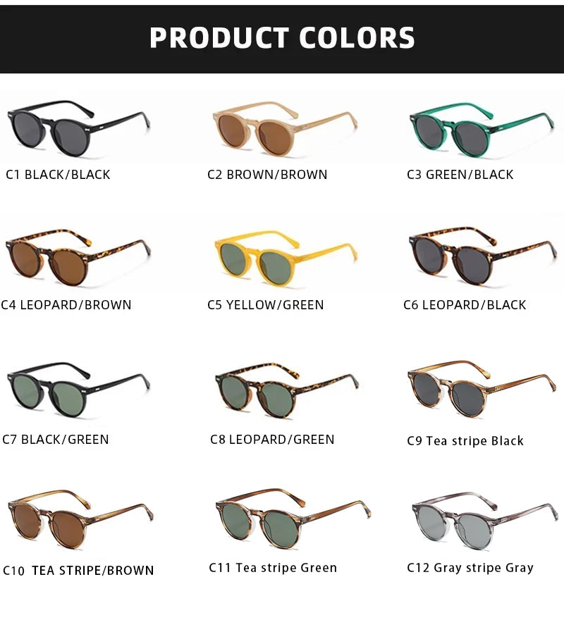 Retro Polarized Sunglasses — Small Round Vintage Shades for Men & Women