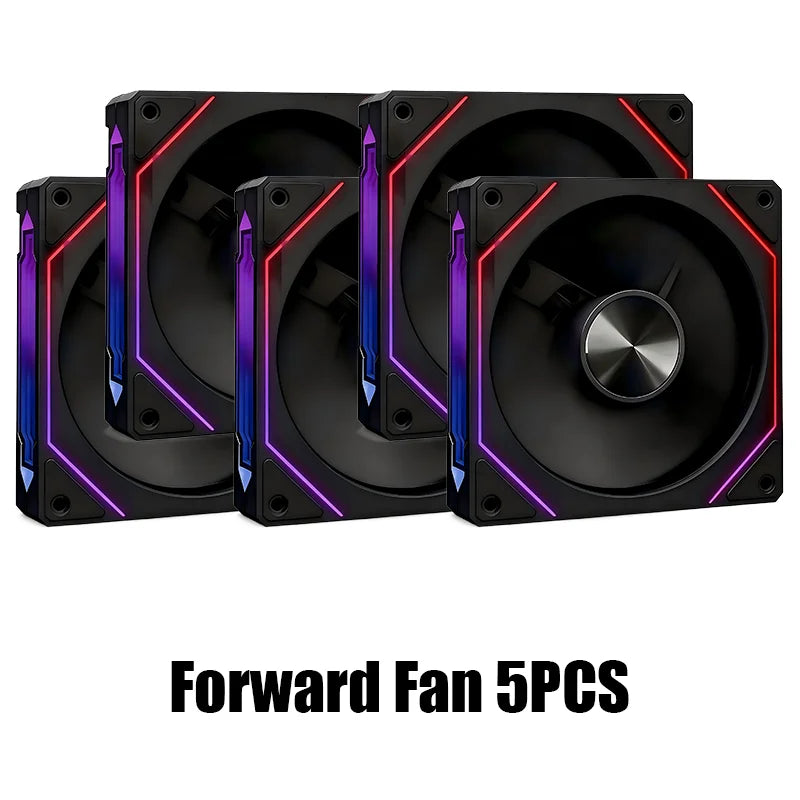 LDPCSJ Prism 5 Pro 120mm ARGB RGB Case Fans – 4PIN PWM 5V 3PIN PC Cooling Kit for CPU Water Cooler Gaming PC Ventilation System