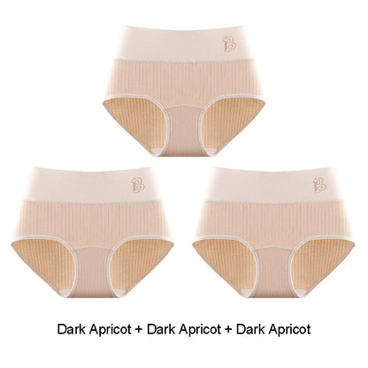 Women's Cotton Briefs - High-Waisted Belly Control Sports Panties Set for Women