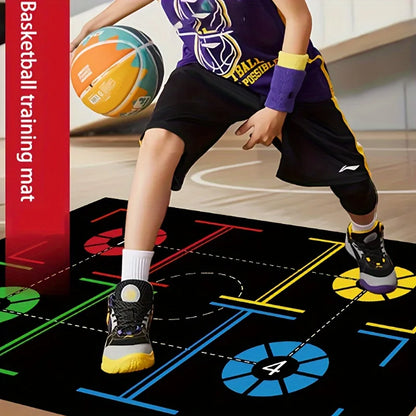 Basketball Training Mat – Non-Slip, Soundproof Indoor Ball Control & Dribbling Drill Mat for Kids & Teens