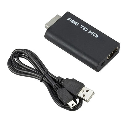 PS2 to HDMI Converter – Audio & Video Adapter with 3.5mm Port, Supports 480i/480p/576i Display Modes for PC & PS2