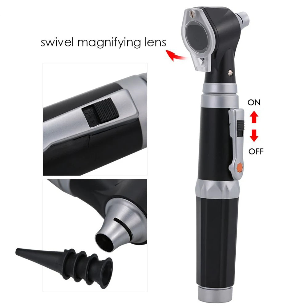 Otoscope Ear Scope - 3X Magnifying Lens with LED Light for Ear Inspection & Pocket Ear Checker for Kids, Adults & Pets