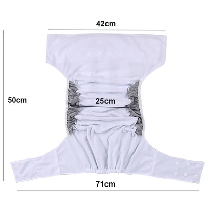 Adjustable Reusable Adult Diaper – Washable Waterproof Breathable Incontinence Pants for Elderly & Disabled