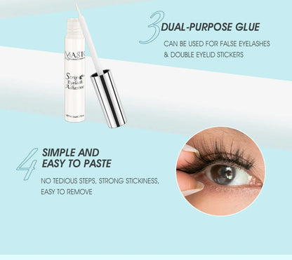 IMAGIC 5ml False Eyelash Extension Glue — Waterproof, Fast-Dry, Long-Lasting Transparent Eyelash Primer Tool with No Irritation