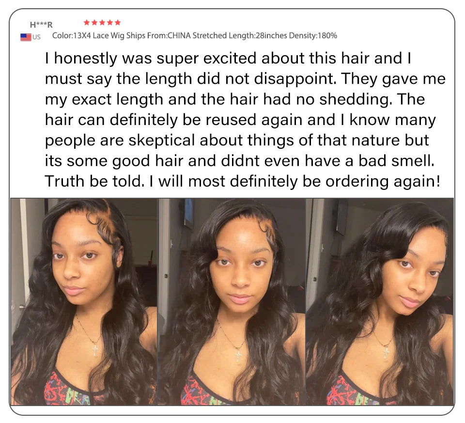 13x4/13x6 Body Wave Transparent Lace Front Wig – HD Bling Hair, 180% Density Human Hair, 4x4 Lace Closure for Women