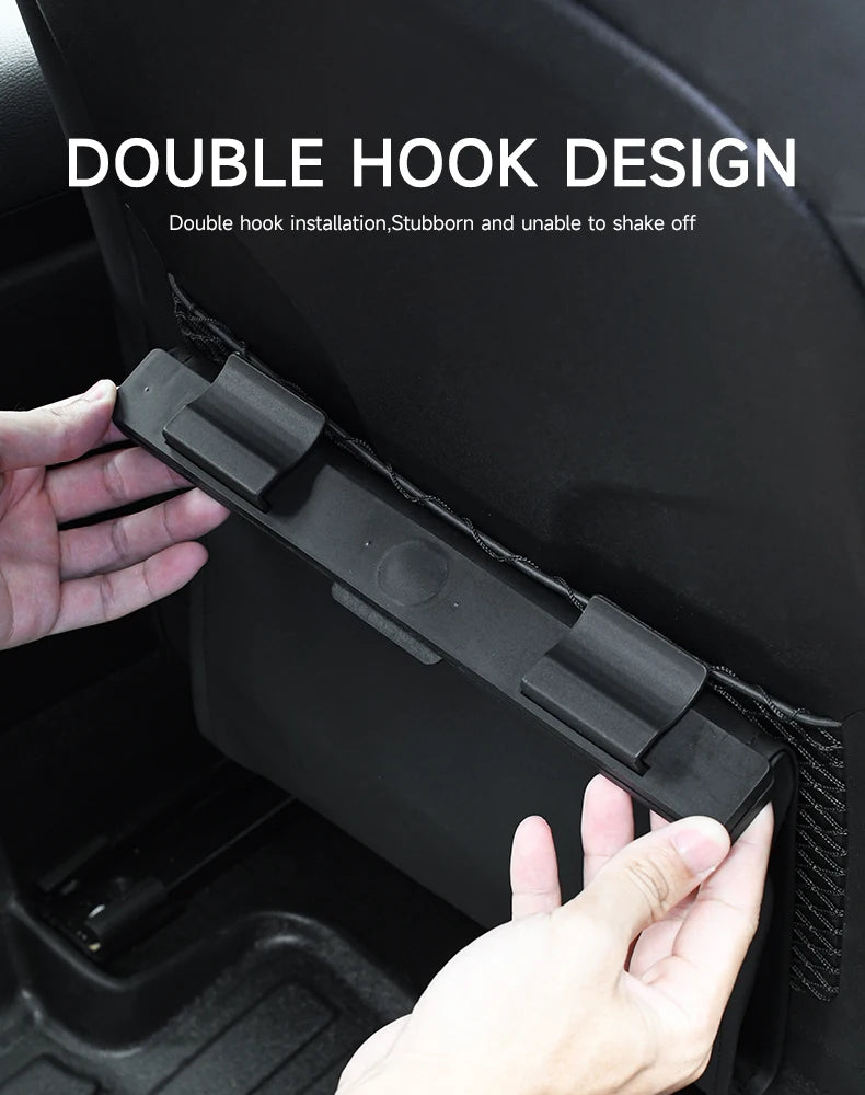 Car Garbage Bag with LED – Waterproof Magnetic Adsorption Storage, Leather Seat Hanging Trash Can, Leak-Proof Storage Pocket